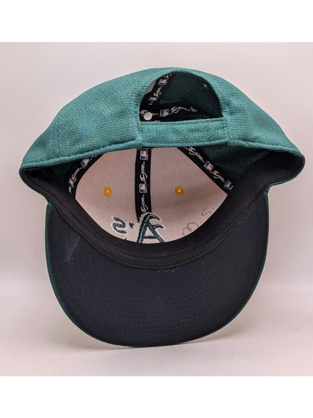 Oakland A’s Athletics TEAM MLB Adjustable Strap Baseball Cap Hat Green Yellow - Picture 4 of 6